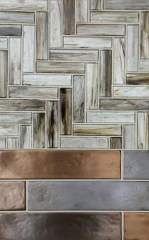 Tozen 1 x 4 Herringbone Vanadium Natural • Shinju Smooth Pacific