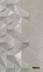 Contourz Fanfare Hex & 4" Hex • Color: Stoneware