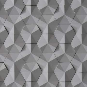 Fanfare Hex in Triangulate Hexagon pattern, single color • Color shown: Steel