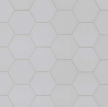 4" Hex Pattern • Color shown: Sea Salt