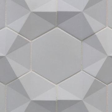 Contourz Fanfare Hex (4") and 4" Hex mix • Color: Grayce