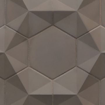 Contourz Fanfare Hex (4") and 4" Hex mix • Color: Macchiato