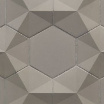 Contourz Fanfare Hex (4") and 4" Hex mix • Color: Portobello