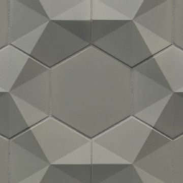 Contourz Fanfare Hex (4") and 4" Hex mix • Color: Stoneware