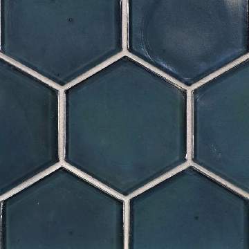 Flux 4 inch Hex / Color - Cottage Blue Pearl