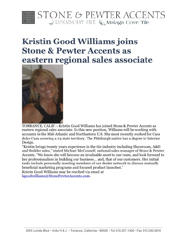 Kristin Good William Joins SPA