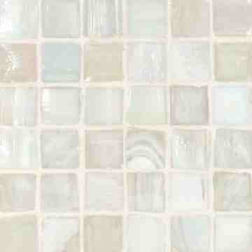 Marbleized 1 x 1 Mosaic / Color - Ivory Pearl