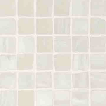 Marbleized 1 x 1 Mosaic / Color - Ivory  Silk