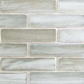 Marbleized 1 x 4 Brick / Color - Ivory  Silk