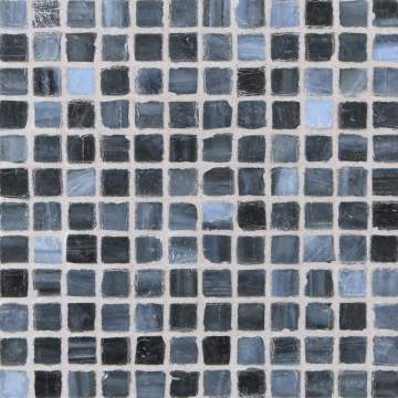 Marbleized ½ x ½ Mini Mosaic / Color - Storm Blue Silk