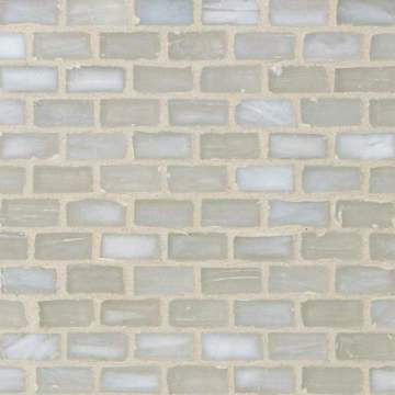 Marbleized ½ x 1 Mini Brick / Color - Ivory  Silk