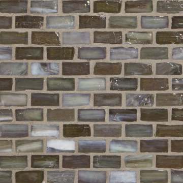 Marbleized ½ x 1 Mini Brick / Color - Platinum Pearl