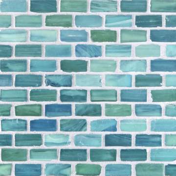 Marbleized ½ x 1 Mini Brick / Color - South Beach Silk