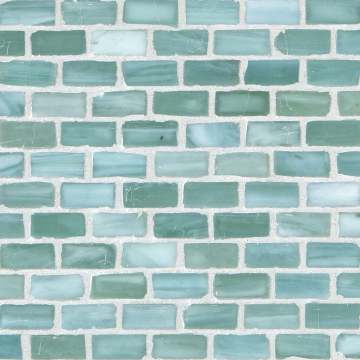 Marbleized ½ x 1 Mini Brick / Color - Surf Silk