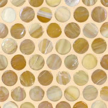 Marbleized Penny Round (¾) / Color - Butterscotch Pearl