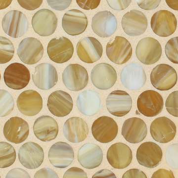 Marbleized Penny Round (¾) / Color - Butterscotch Silk