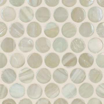 Marbleized Penny Round (¾) / Color - Ivory Pearl