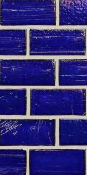 Mizumi 1 x 2 Brick / Color - Murano Blue Pearl