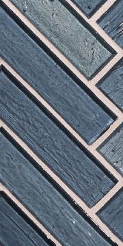 Mizumi 1 x 4 Herringbone / Color - English Blue Natural