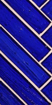 Mizumi 1 x 4 Herringbone / Color - Murano Blue Natural