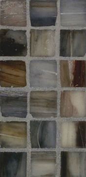 Sumi-e 1 x 1 Mosaic / Color - Zushi Natural and Silk