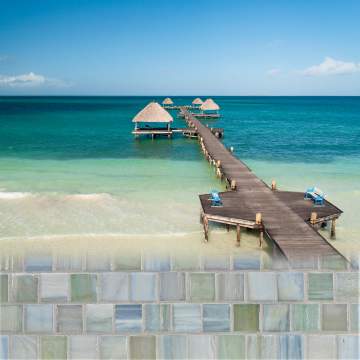 Tommy Bahama<sup>®</sup> 1 x 1 Offset Mosaic / Color - Cayo Coco