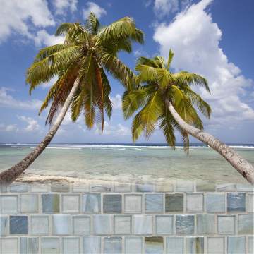 Tommy Bahama<sup>®</sup> 1 x 1 Offset Mosaic / Color - Cocos Keeling