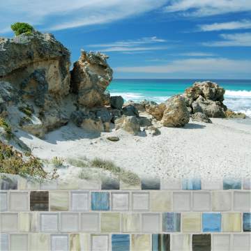 Tommy Bahama<sup>®</sup> 1 x 1 Offset Mosaic / Color - Kangaroo Island 