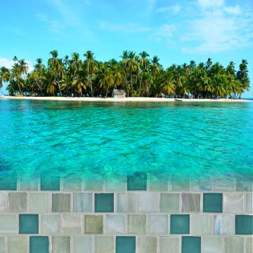 Tommy Bahama<sup>®</sup> 1 x 1 Offset Mosaic / Color - San Blas