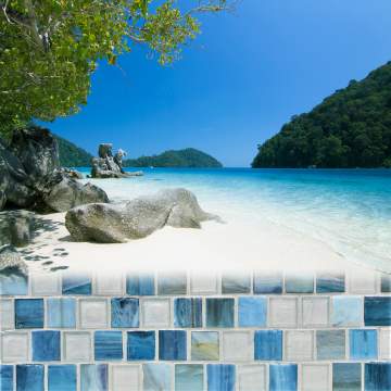 Tommy Bahama<sup>®</sup> 1 x 1 Offset Mosaic / Color - Surin