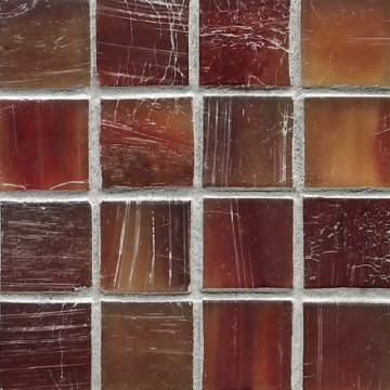 Tozen 1 x 1 Mosaic / Color - Marrakech Red Silk