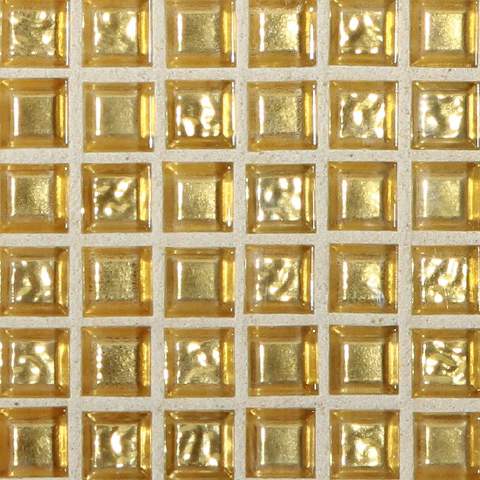 Venetian ½ x ½ Mosaic / Color: Gold / Finish: Smooth and Wave Mix (LIMITED TO STOCK ON HAND)