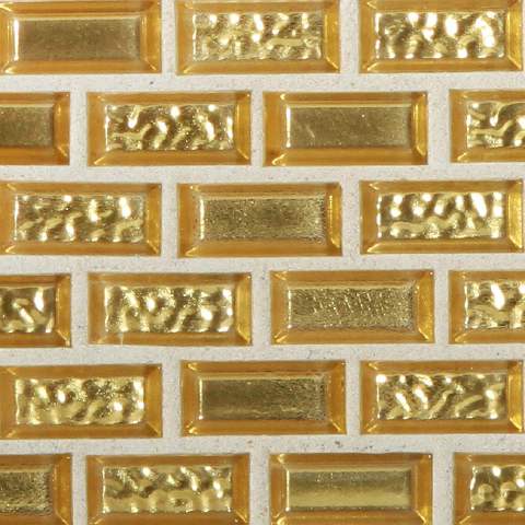 Venetian ½ x 1 Brick / Color: Gold / Finish: Smooth and Wave Mix (LIMITED TO STOCK ON HAND)