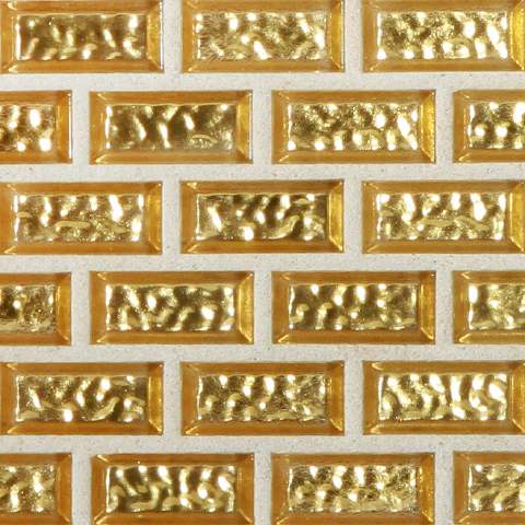 Venetian ½ x 1 Brick / Color: Gold / Finish: Wave (LIMITED TO STOCK ON HAND)